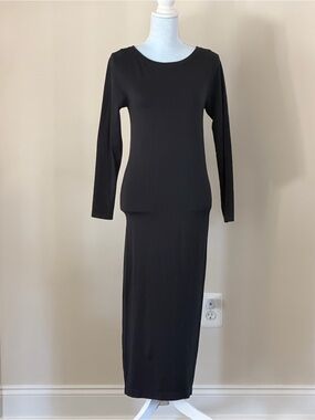 Long Sleeve Seamless Jersey Midi Maternity Dress- Isabel Maternity by Ingrid & I